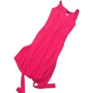 Lane Bryant Ribbed Twisted Strap Pink Sleeveless Midi Dress - Size 18-20 - NWT